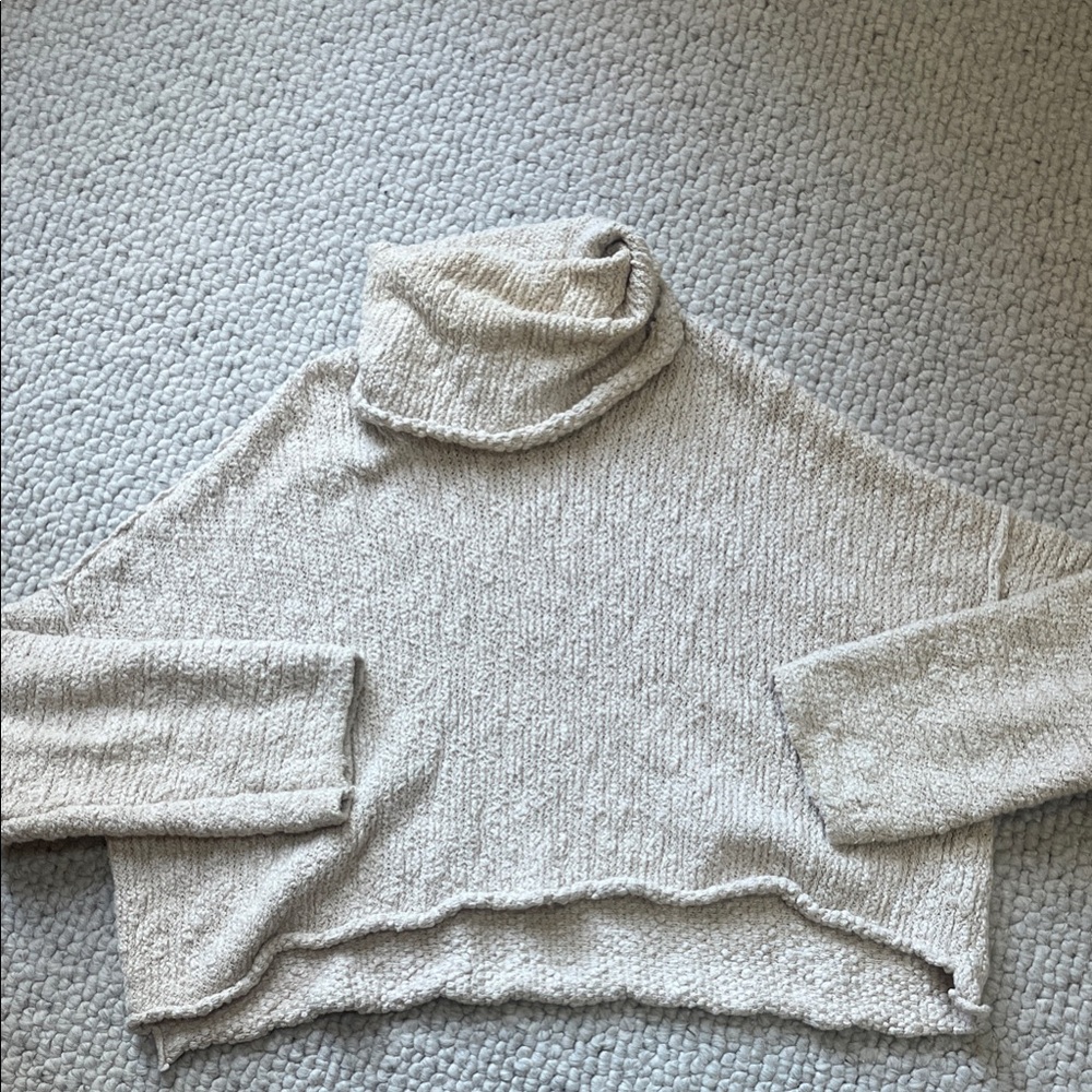 Free People cropped turtleneck sweater
